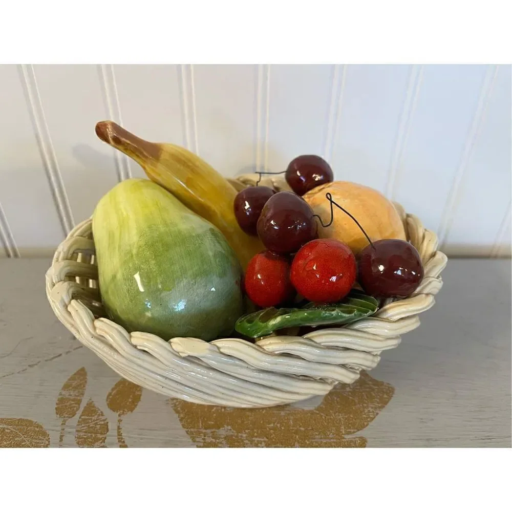 Vintage Italian ceramic fruit bowl 1960’s mid century
